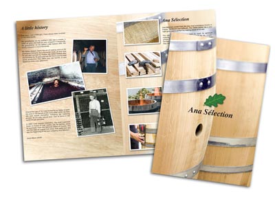 ana selection wine barrel brochure