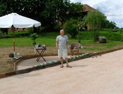 the finished boules court