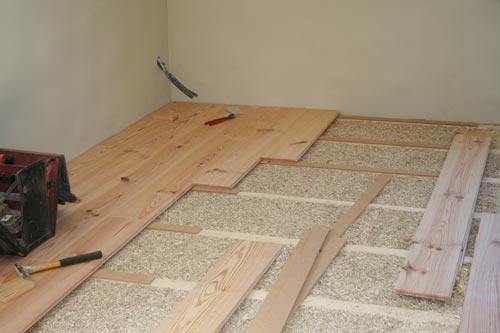 planks over insulation